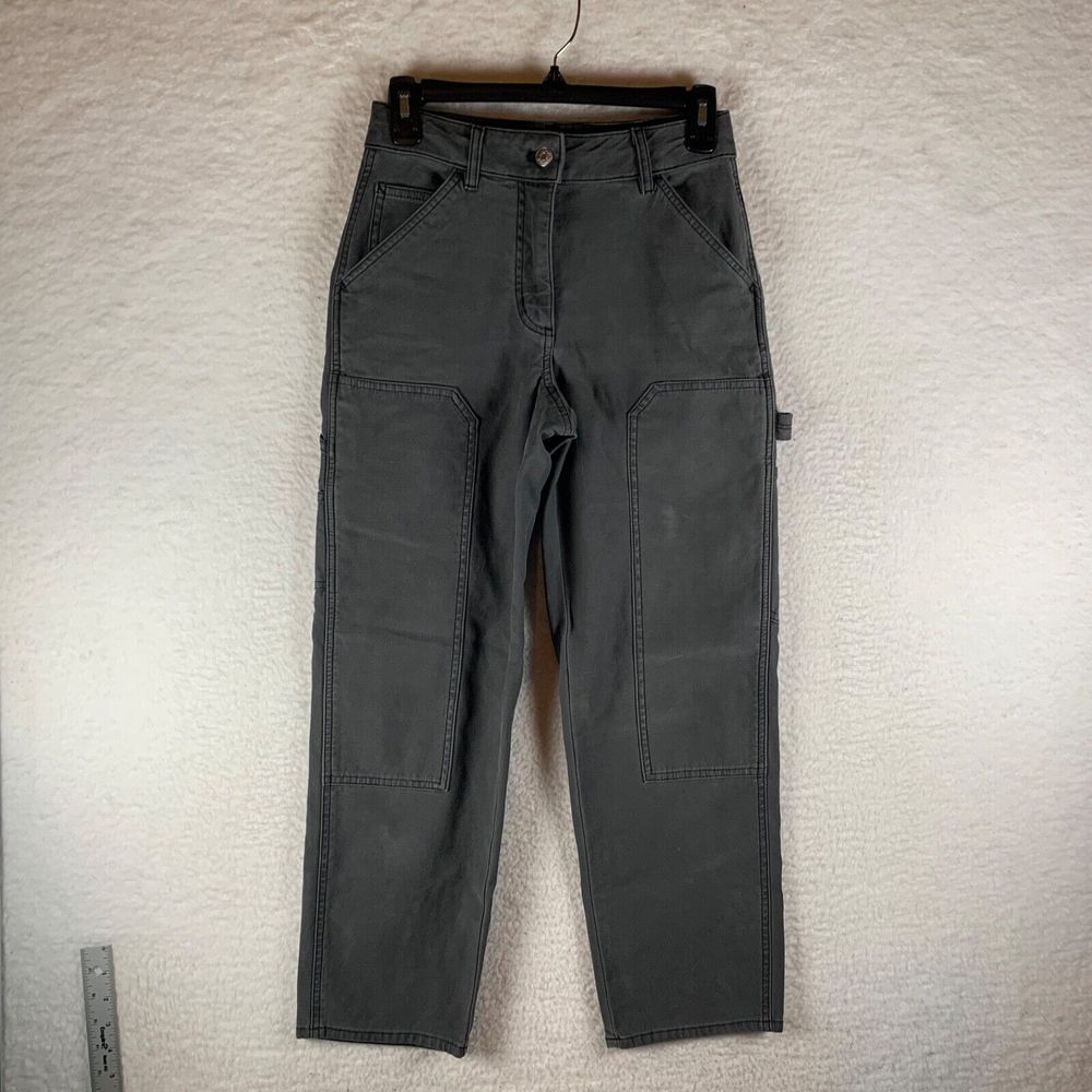 Aritzia Wilfred Free Women High Rise Brennan Gray Utility Straight Pants Cargo 0
